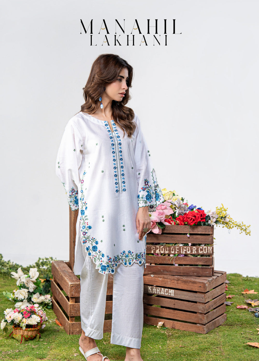 Luna by Manahil Lakhani RTW Embroidered Lawn 2 Piece Suit ML26ULL PEARL - Summer Collection