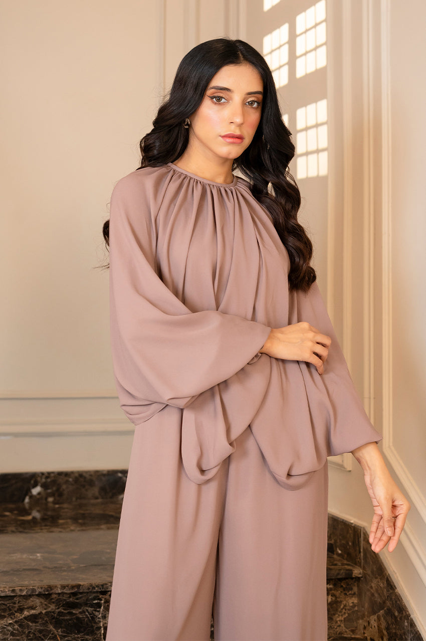 Liyaana From Nizka By Nida Rehan RTW Solids Raw Silk 2 Piece Suit Soft Elegance - Casual Collection
