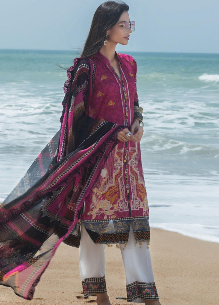 Regalia Textiles Embroidered Lawn Suits Unstitched 3 Piece RG21IN D-02 - Summer Collection