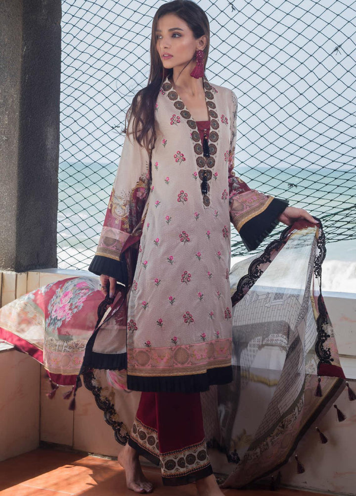Regalia Textiles Embroidered Lawn Suits Unstitched 3 Piece RG21IN D-03 - Summer Collection