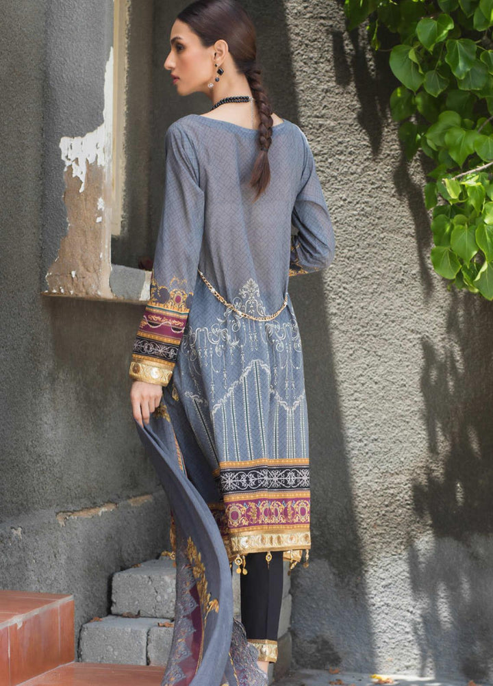 Regalia Textiles Embroidered Lawn Suits Unstitched 3 Piece RG21IN D-07 - Summer Collection