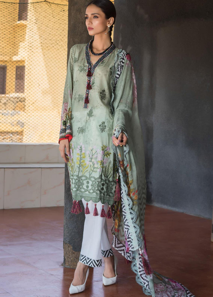Regalia Textiles Embroidered Lawn Suits Unstitched 3 Piece RG21IN D-10 - Summer Collection