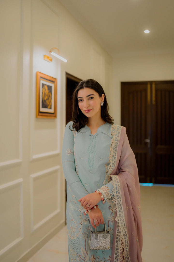 Saahil by Izel Embroidered Lawn Suits Unstitched 3 Piece IZL24SL Zaib - Summer Collection