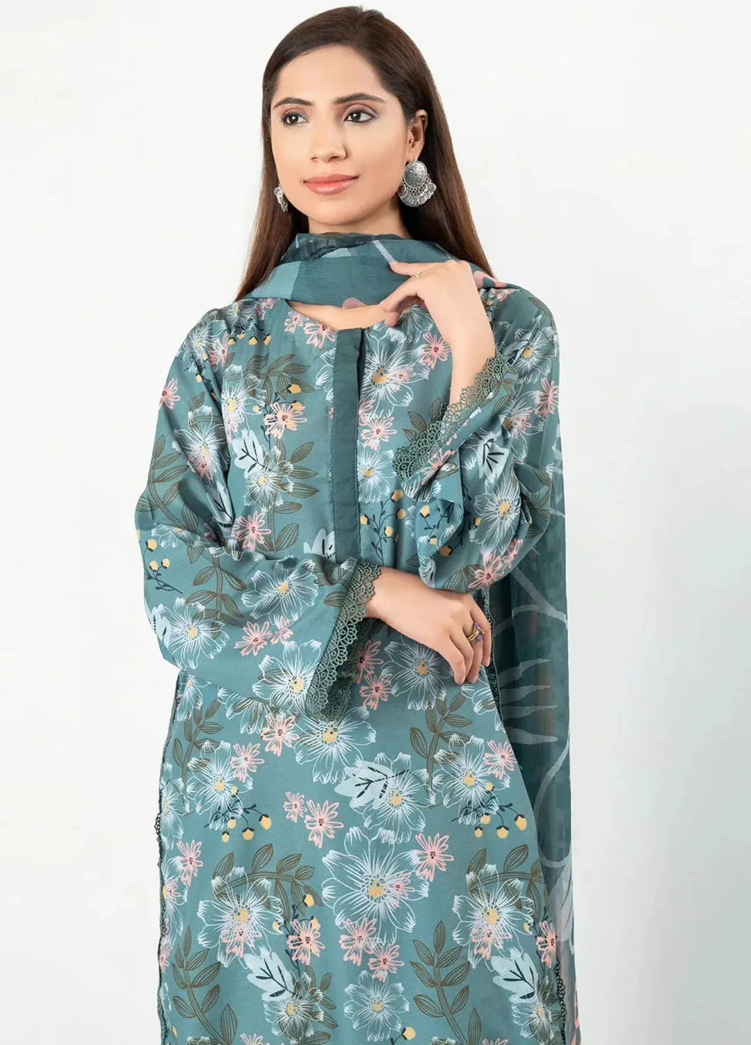 Imran Aftab Printed Silk Suit Unstitched 3 Piece IAW-UF-01 - Winter Collection