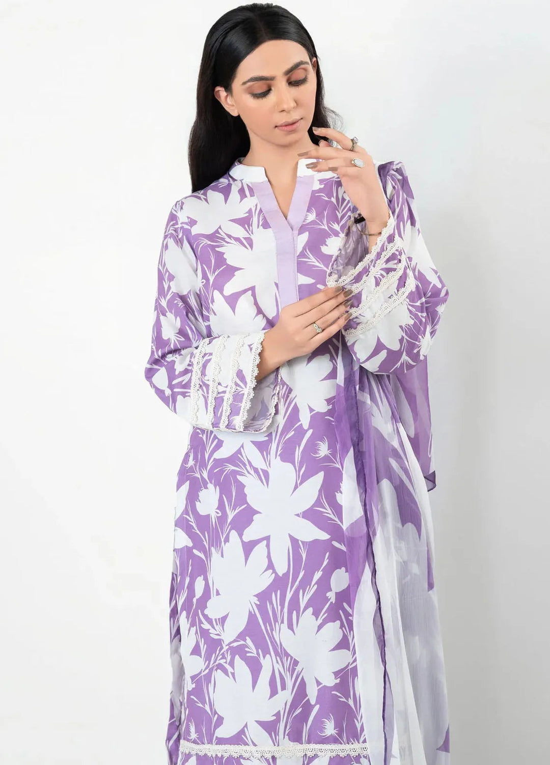 Imran Aftab Printed Silk Suit Unstitched 3 Piece IAW-UF-02 - Winter Collection