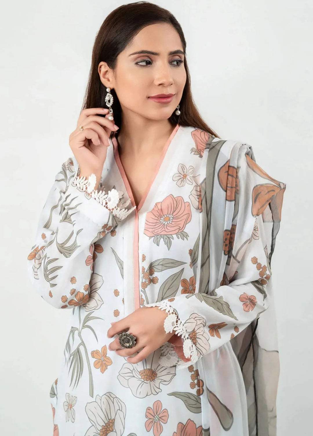 Imran Aftab Printed Silk Suit Unstitched 3 Piece IAW-UF-06 - Winter Collection