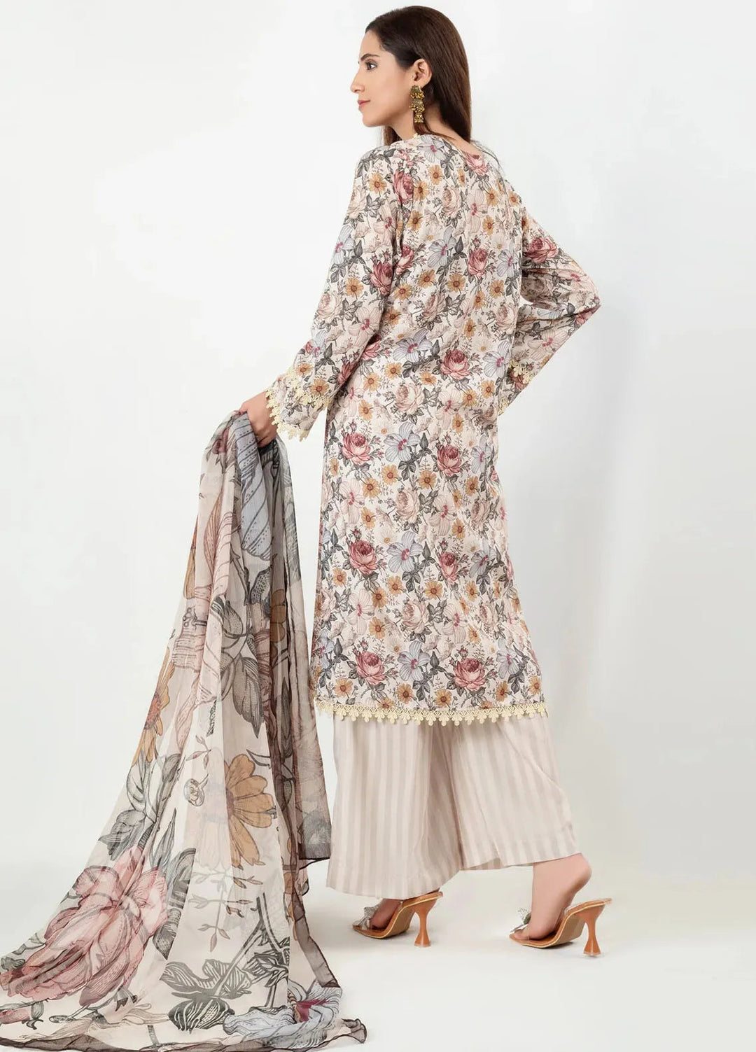 Imran Aftab Printed Silk Suit Unstitched 3 Piece IAW-UF-08 - Winter Collection