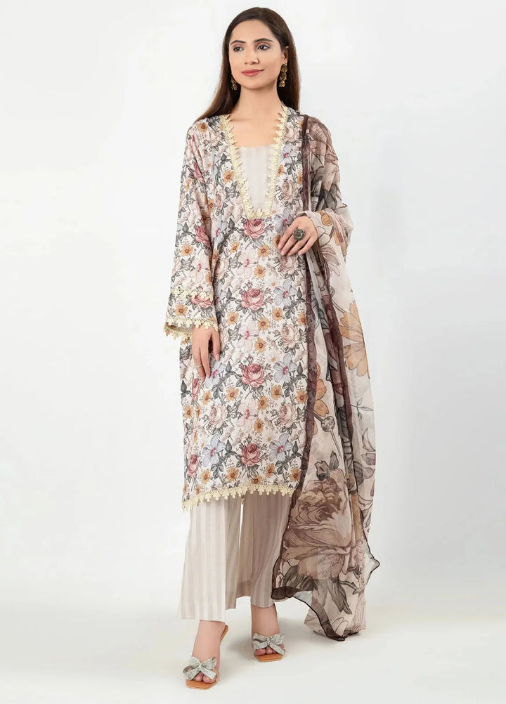 Imran Aftab Printed Silk Suit Unstitched 3 Piece IAW-UF-08 - Winter Collection