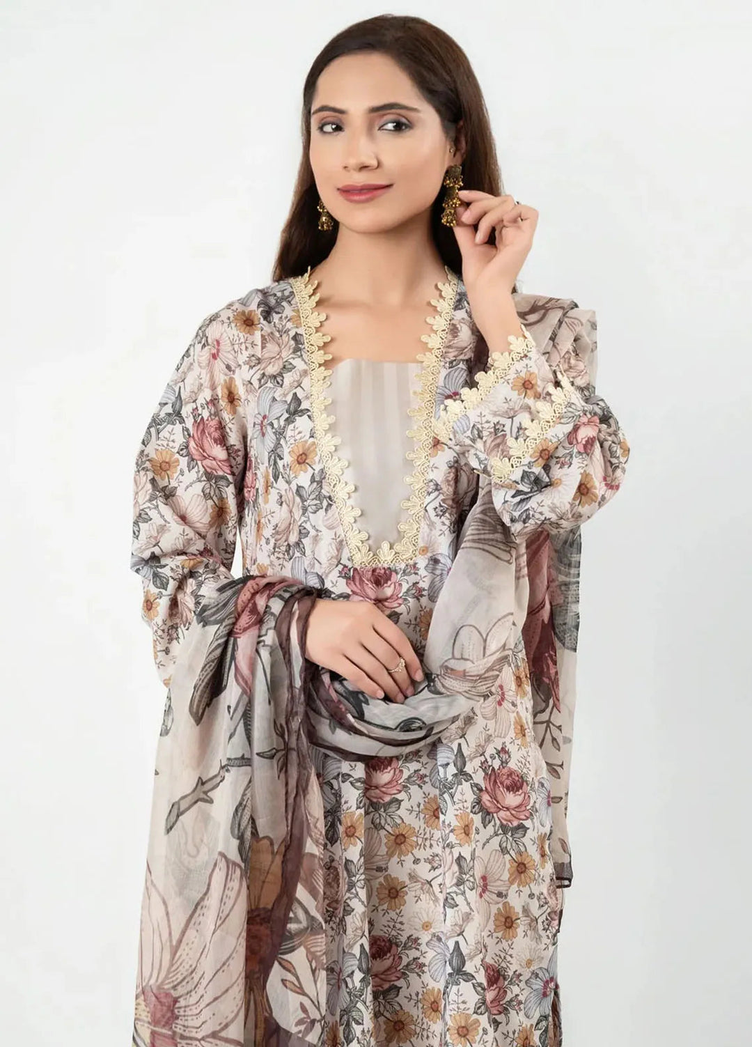 Imran Aftab Printed Silk Suit Unstitched 3 Piece IAW-UF-08 - Winter Collection