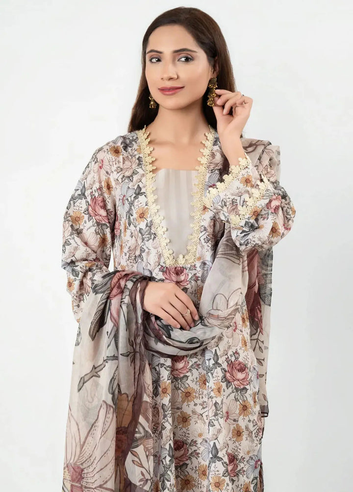 Imran Aftab Printed Silk Suit Unstitched 3 Piece IAW-UF-08 - Winter Collection