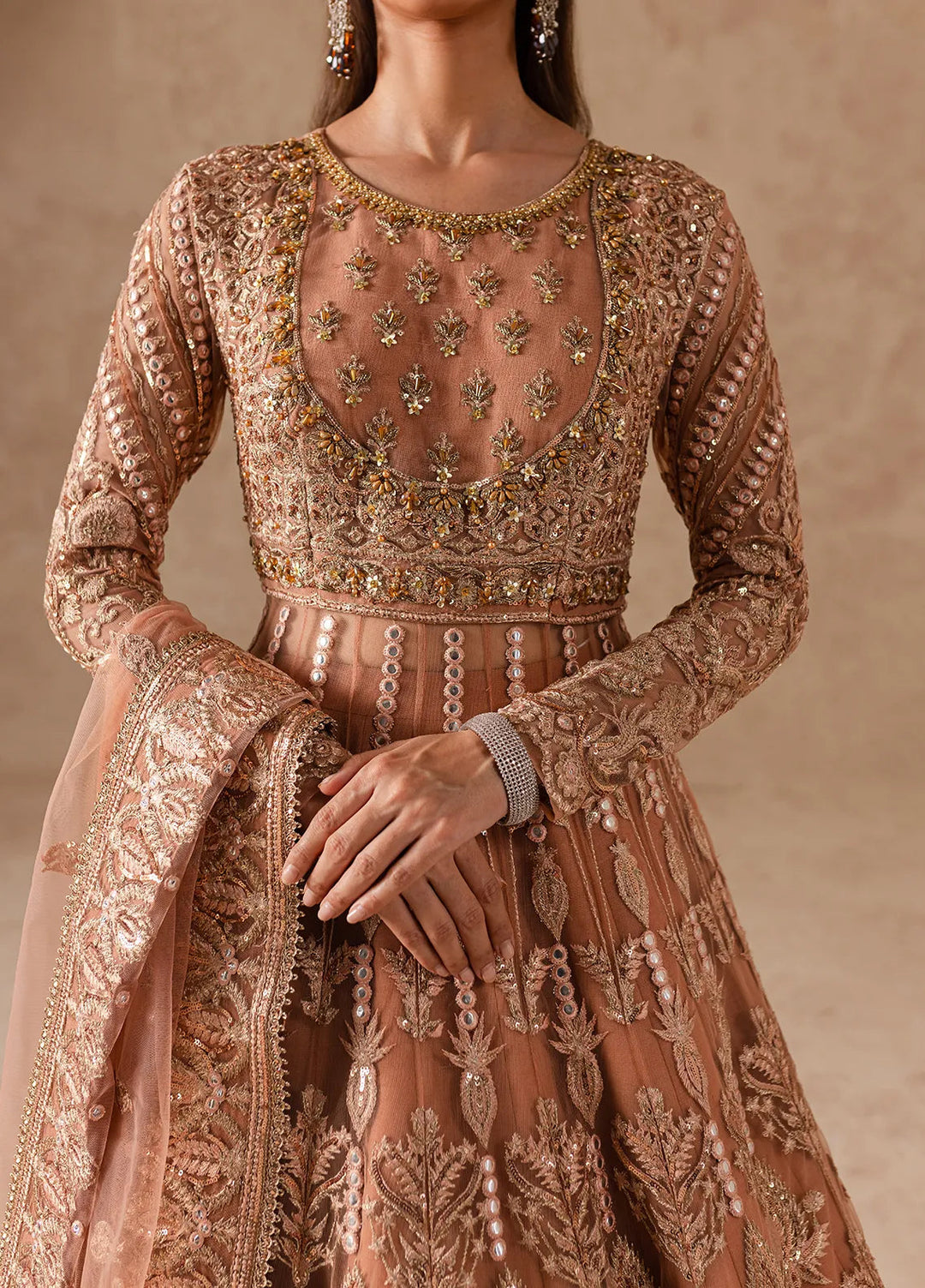 Imran Ramzan Embroidered Net Suits Unstitched 3 Piece IR24C Roselyn - Formals Collection