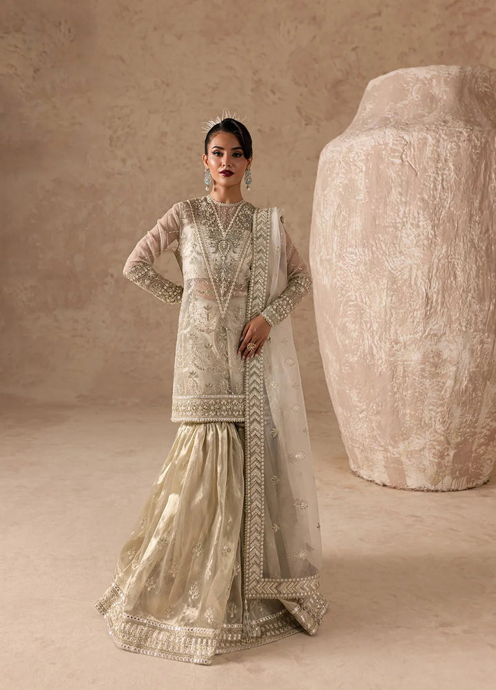 Imran Ramzan Embroidered Organza Suits Unstitched 3 Piece IR24C Pearl Reverie - Formals Collection