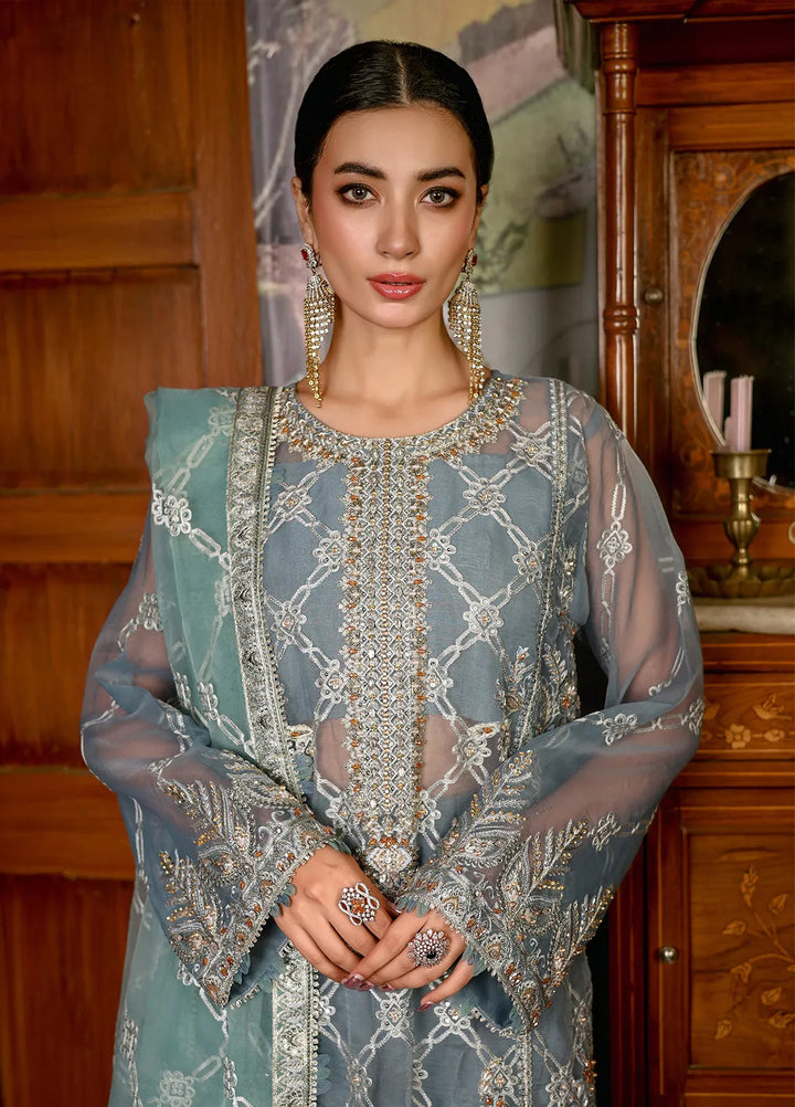 Imran Ramzan Embroidered Organza Suits Unstitched 3 Piece IR24R Ghazal - Formals Collection