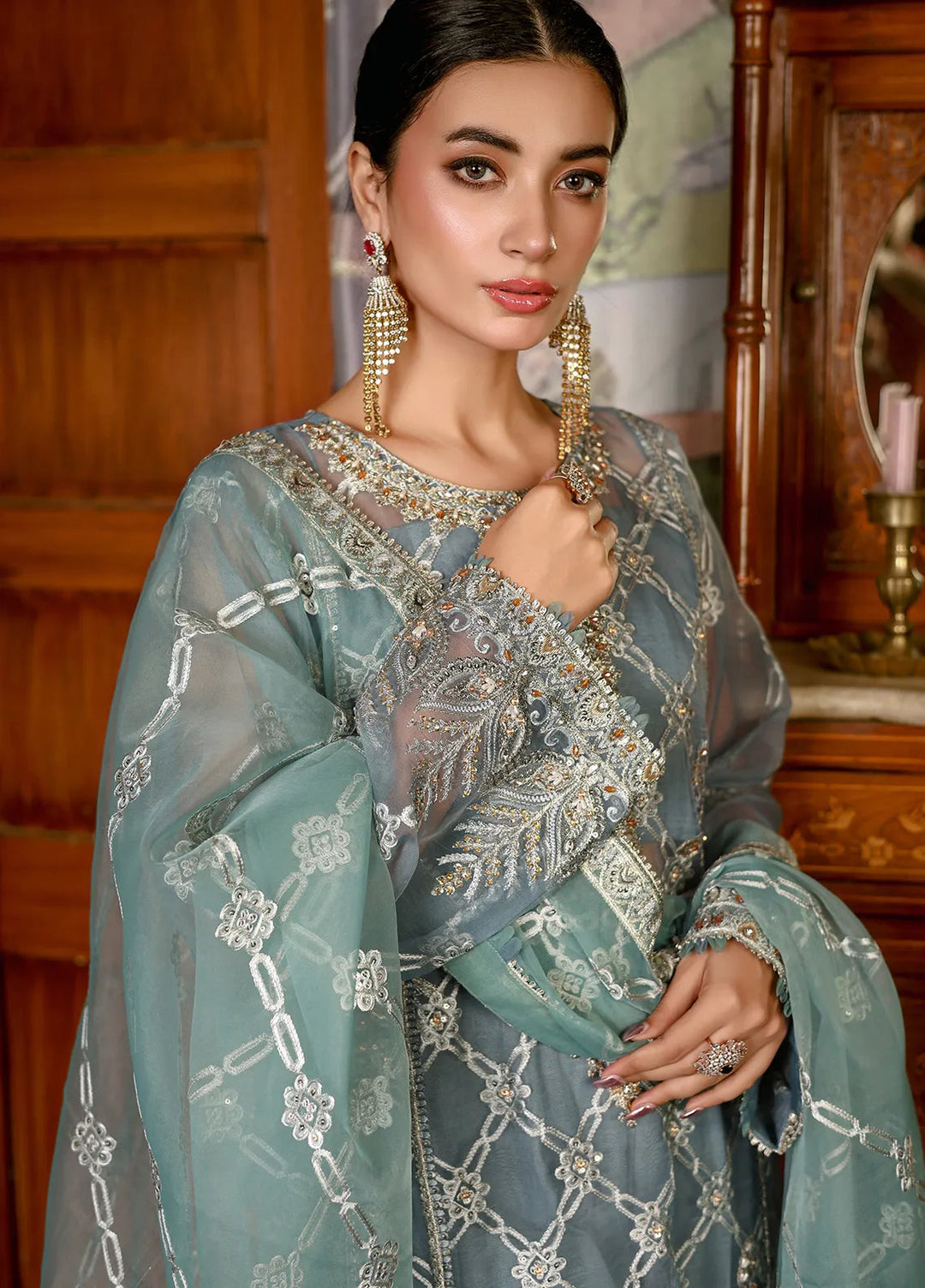 Imran Ramzan Embroidered Organza Suits Unstitched 3 Piece IR24R Ghazal - Formals Collection