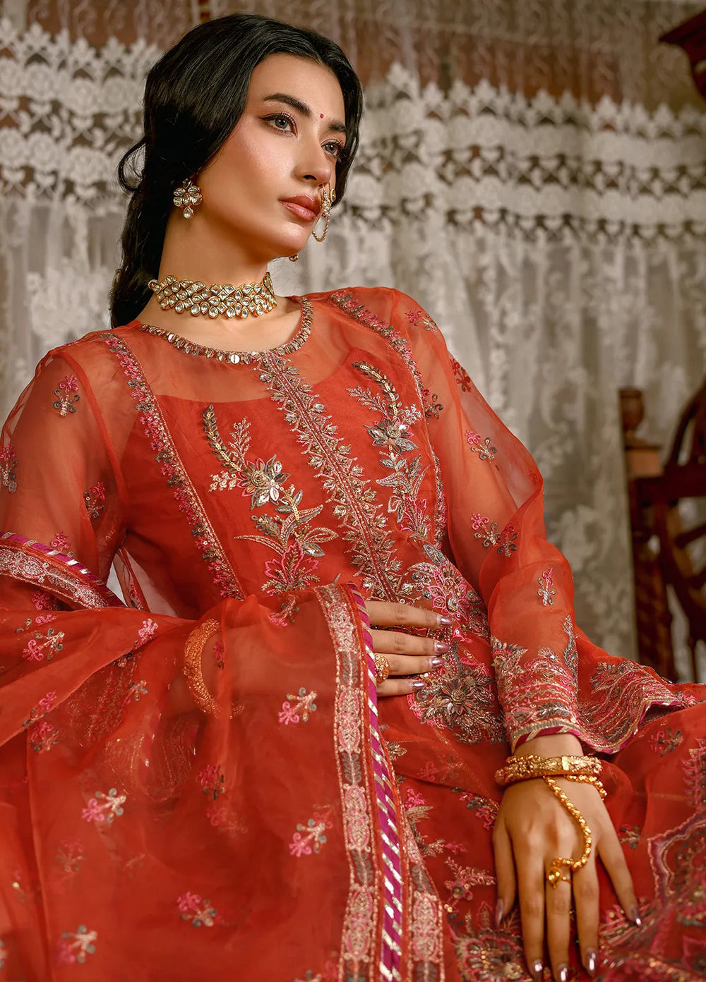 Imran Ramzan Embroidered Organza Suits Unstitched 3 Piece IR24R Zeenat - Formals Collection
