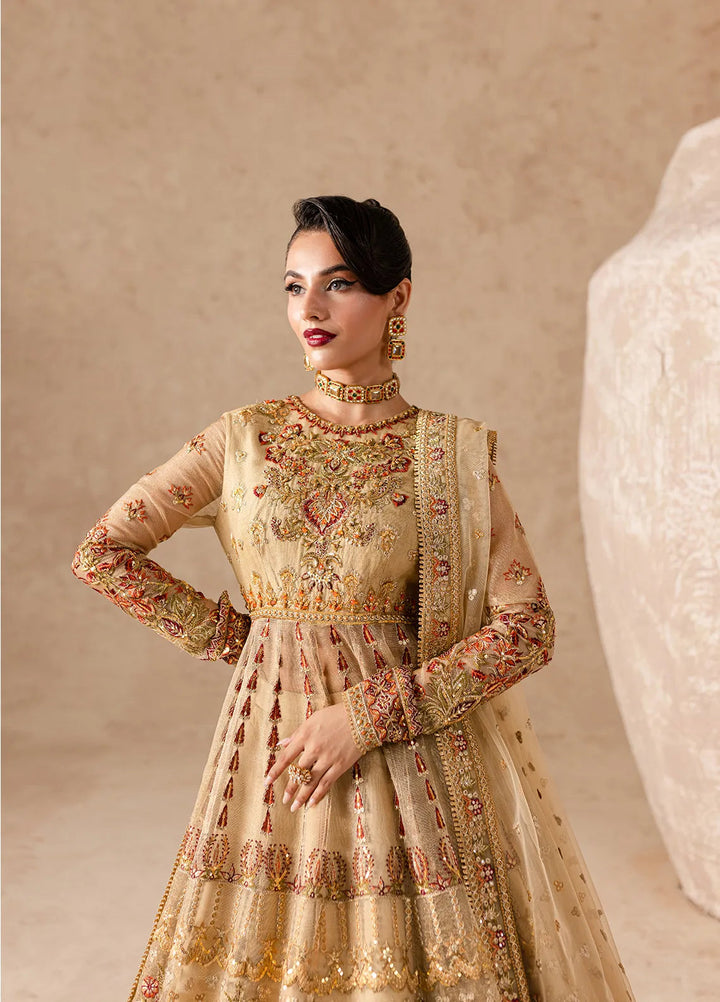 Imran Ramzan Embroidered Zari Net Suits Unstitched 3 Piece IR24C Aurora - Formals Collection