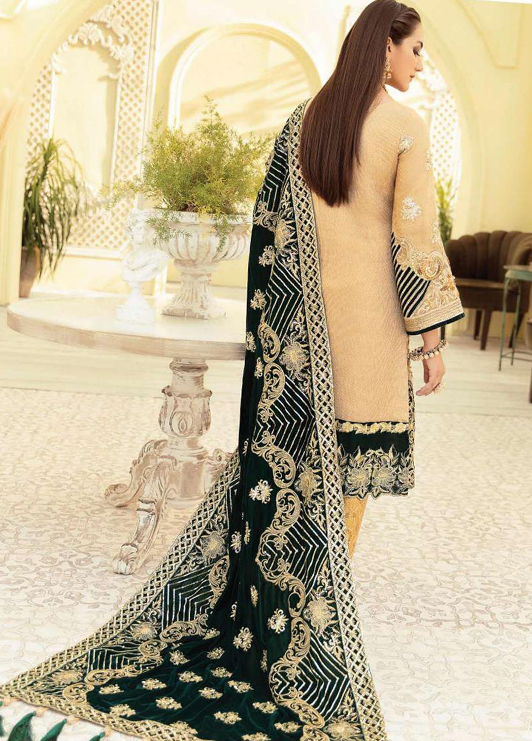 Imrozia Premium Embroidered Zari Suits Unstitched 3 Piece IMP21LH IV-06 Regnent - Formals Collection