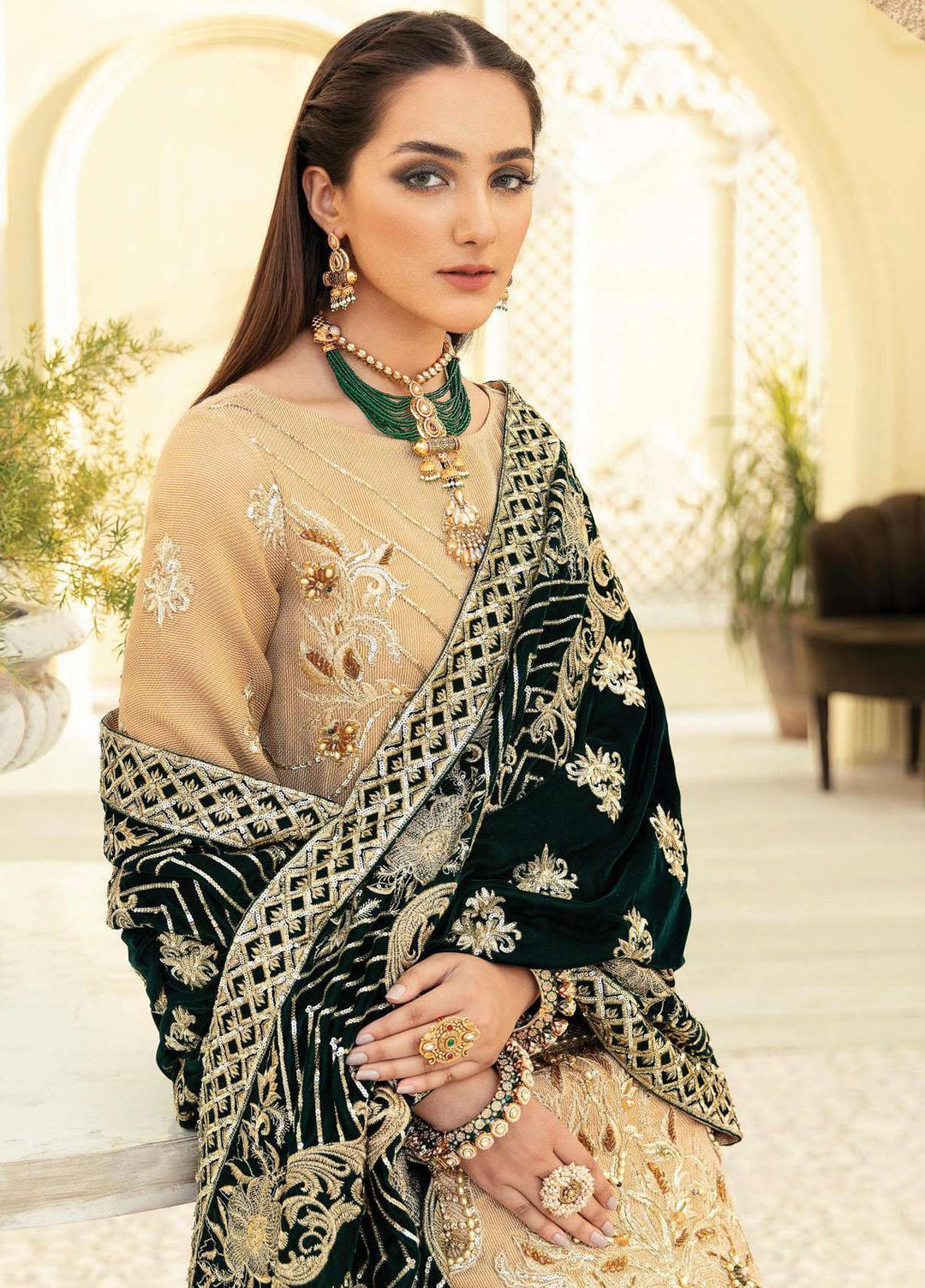 Imrozia Premium Embroidered Zari Suits Unstitched 3 Piece IMP21LH IV-06 Regnent - Formals Collection