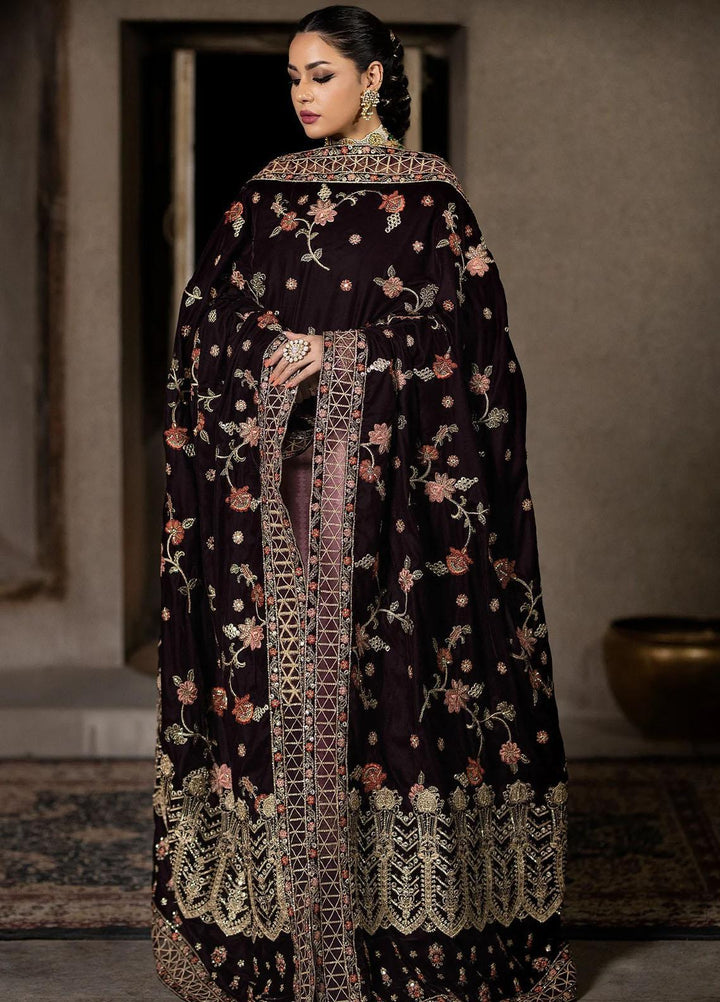 Imrozia Premium Embroidered Velvet Shawl I.S.S-02 - Women Shawls