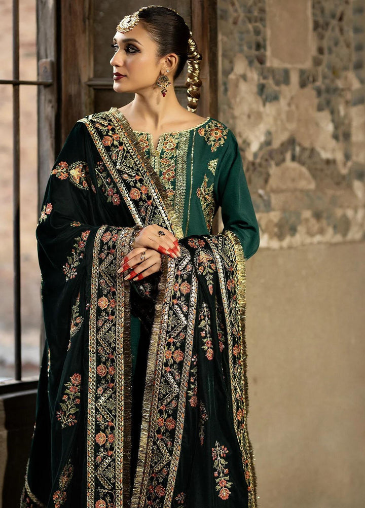 Imrozia Premium Embroidered Velvet Shawl I.S.S-06 - Women Shawls