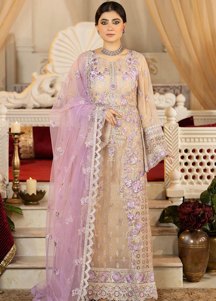 Imrozia Premium Embroidered Chiffon Suits Unstitched 3 Piece IMP23FL L-264 Avon Pearl - Luxury Collection