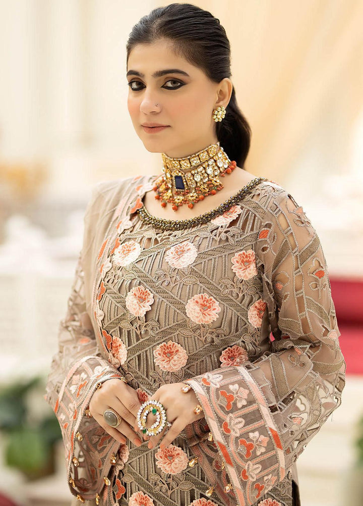 Imrozia Premium Embroidered Organza Suits Unstitched 3 Piece IMP23FL L-265 Aubade - Luxury Collection