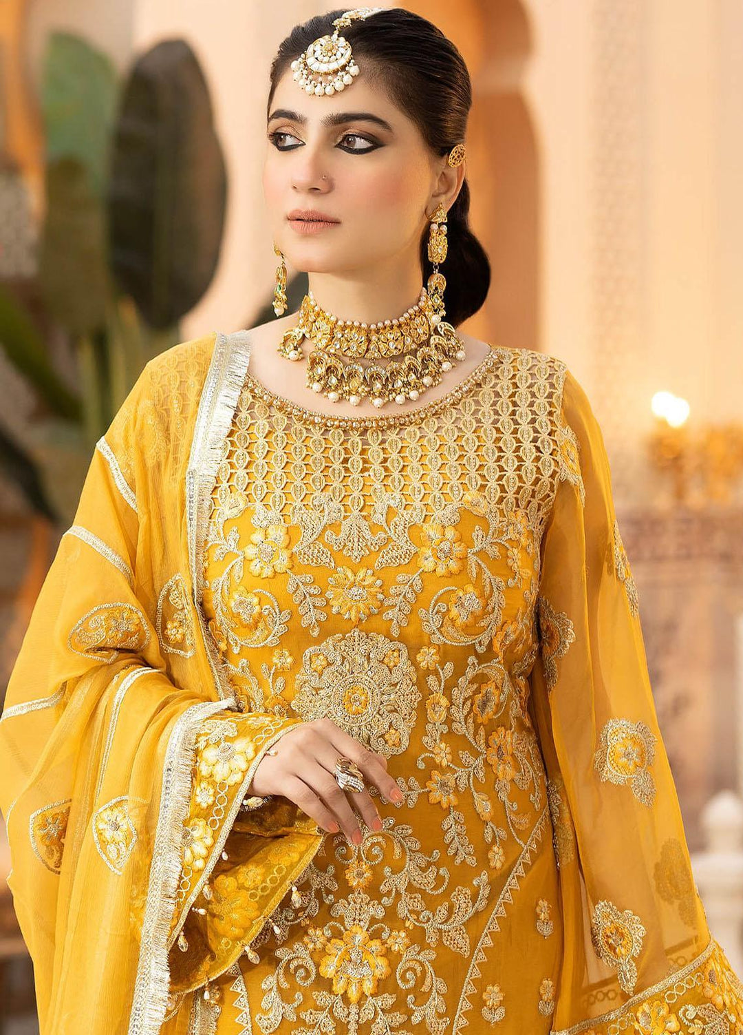 Imrozia Premium Embroidered Chiffon Suits Unstitched 3 Piece IMP23FL L-266 Solaris - Luxury Collection