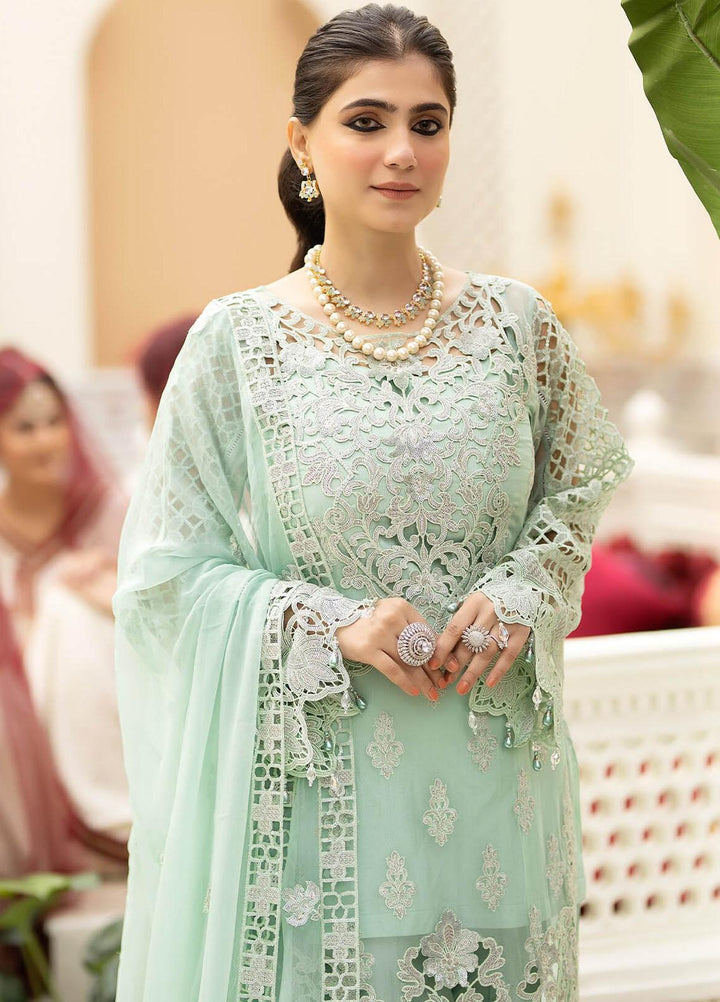 Imrozia Premium Embroidered Organza Suits Unstitched 3 Piece IMP23FL L-268 Amber Vivacity - Luxury Collection