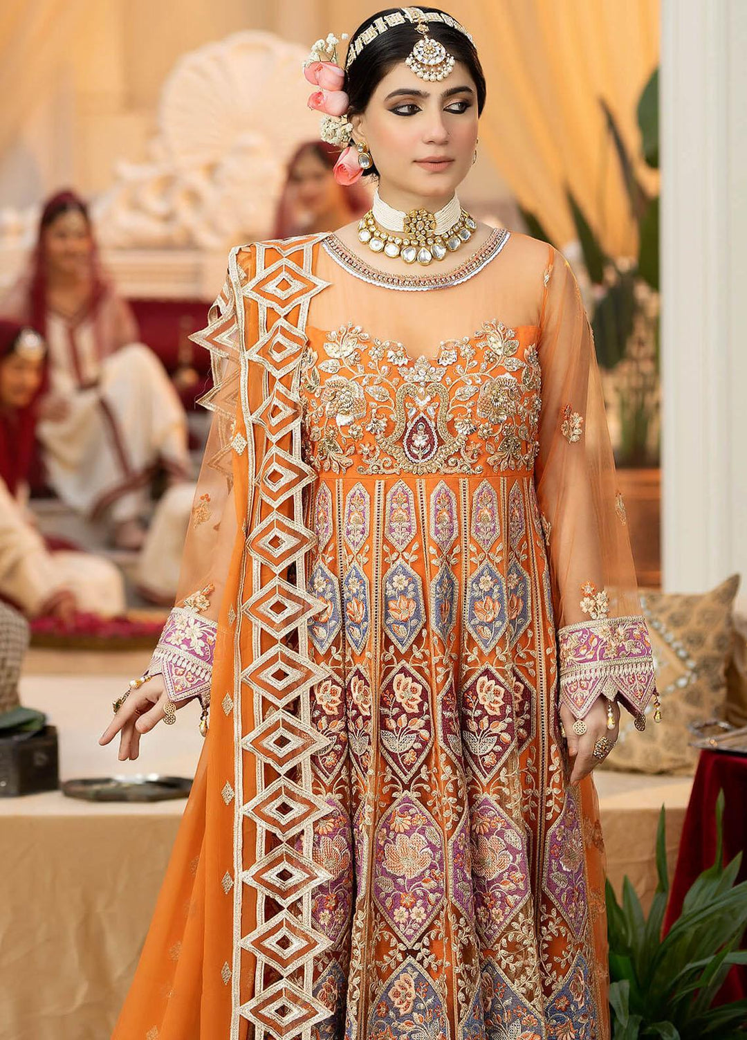 Imrozia Premium Embroidered Net Suits Unstitched 3 Piece IMP23FL L-269 Arboreal - Luxury Collection