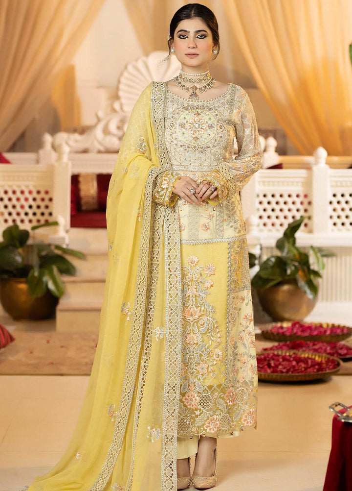 Imrozia Premium Embroidered Chiffon Suits Unstitched 3 Piece IMP23FL L-270 Lucille - Luxury Collection