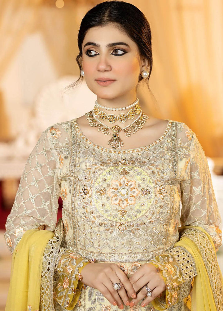 Imrozia Premium Embroidered Chiffon Suits Unstitched 3 Piece IMP23FL L-270 Lucille - Luxury Collection