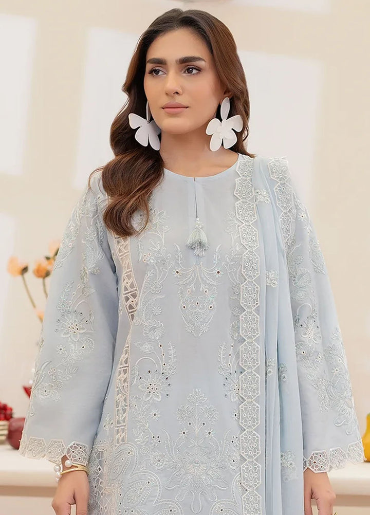 Imrozia Premium Pret Embroidered Lawn 3 Piece Suit IP-141 Zareya