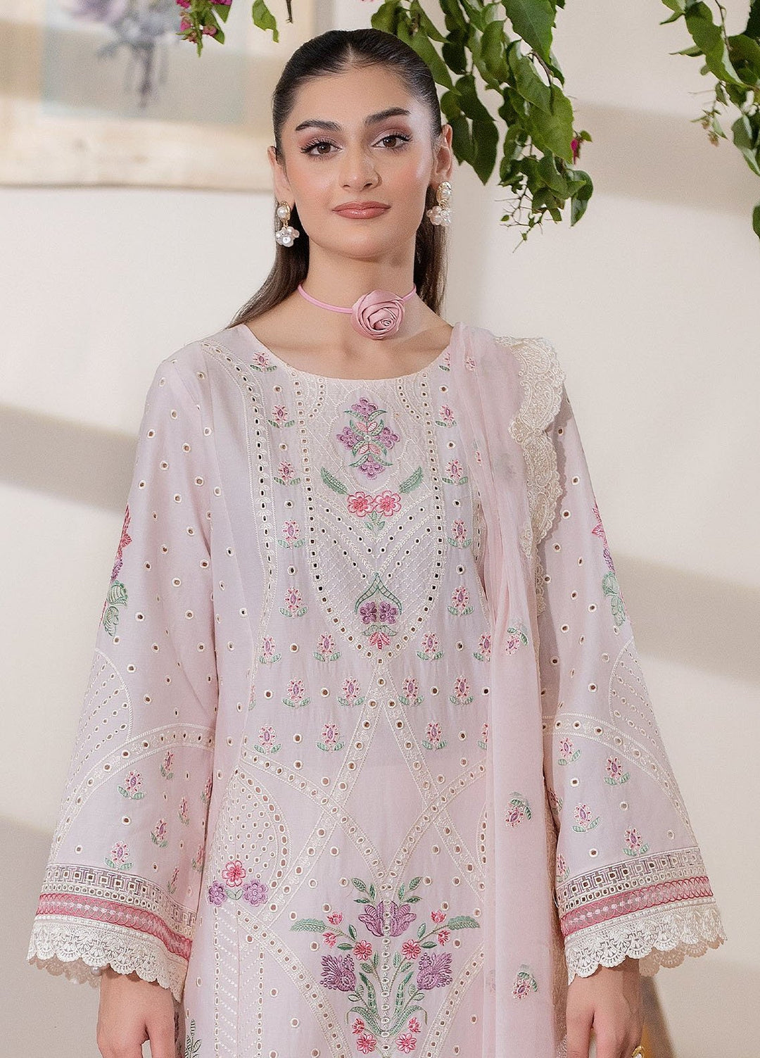 Imrozia Premium Pret Embroidered Lawn 3 Piece Suit IP-142 Elham