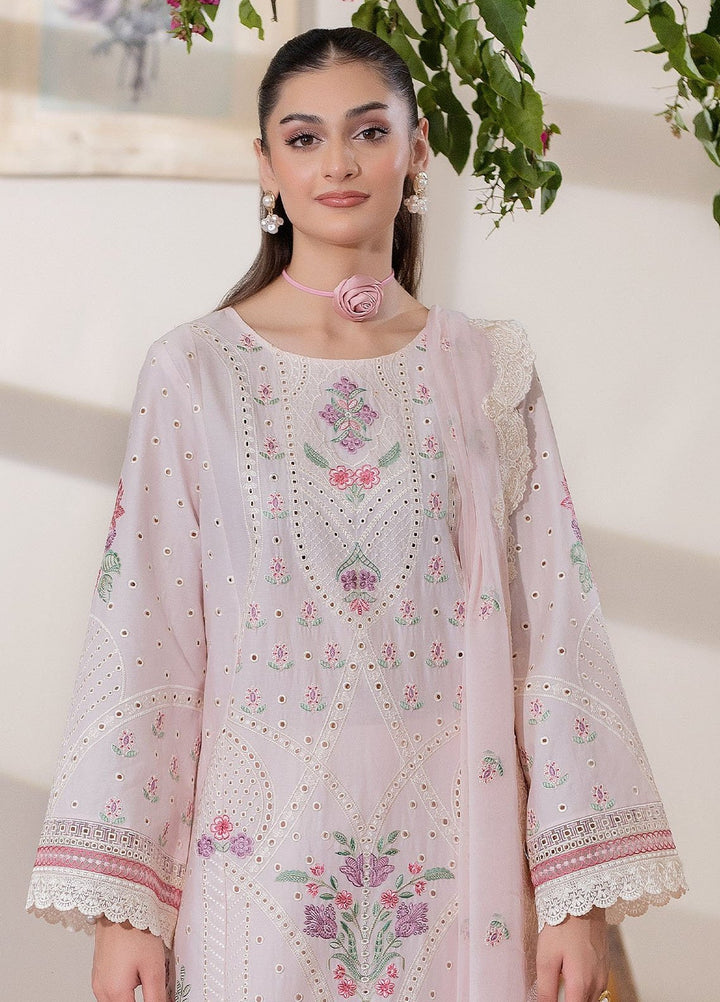 Imrozia Premium Pret Embroidered Lawn 3 Piece Suit IP-142 Elham
