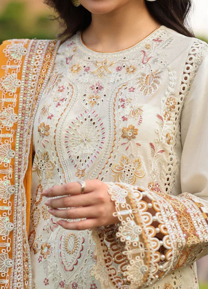 Imrozia Premium Pret Embroidered Lawn 3 Piece Suit SL-91 Lulu