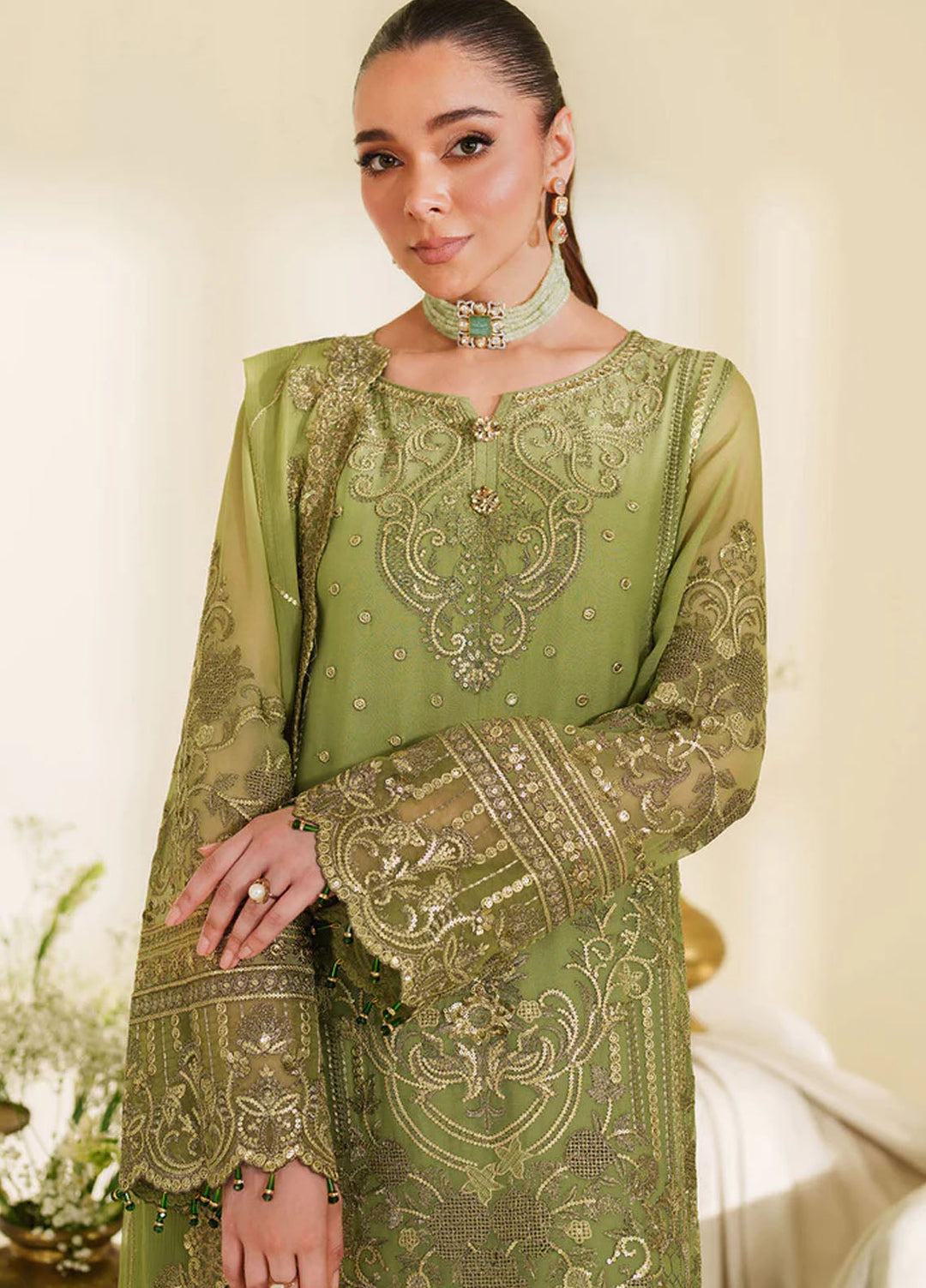 Imrozia Pret Embroidered Chiffon 3 Piece Suit M-99 Myra