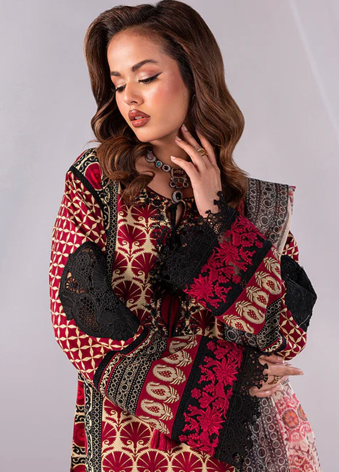 Imrozia Pret Printed Cotton 3 Piece Suit SP-60 Mehrunissa