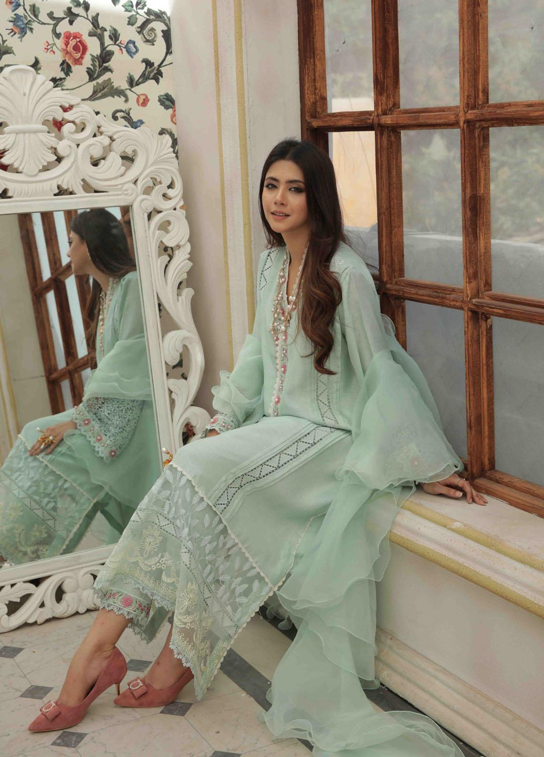 Mehak Yaqoob Ready to Wear Luxury Raw Silk 3 Piece Suit 01 MIA - Mint