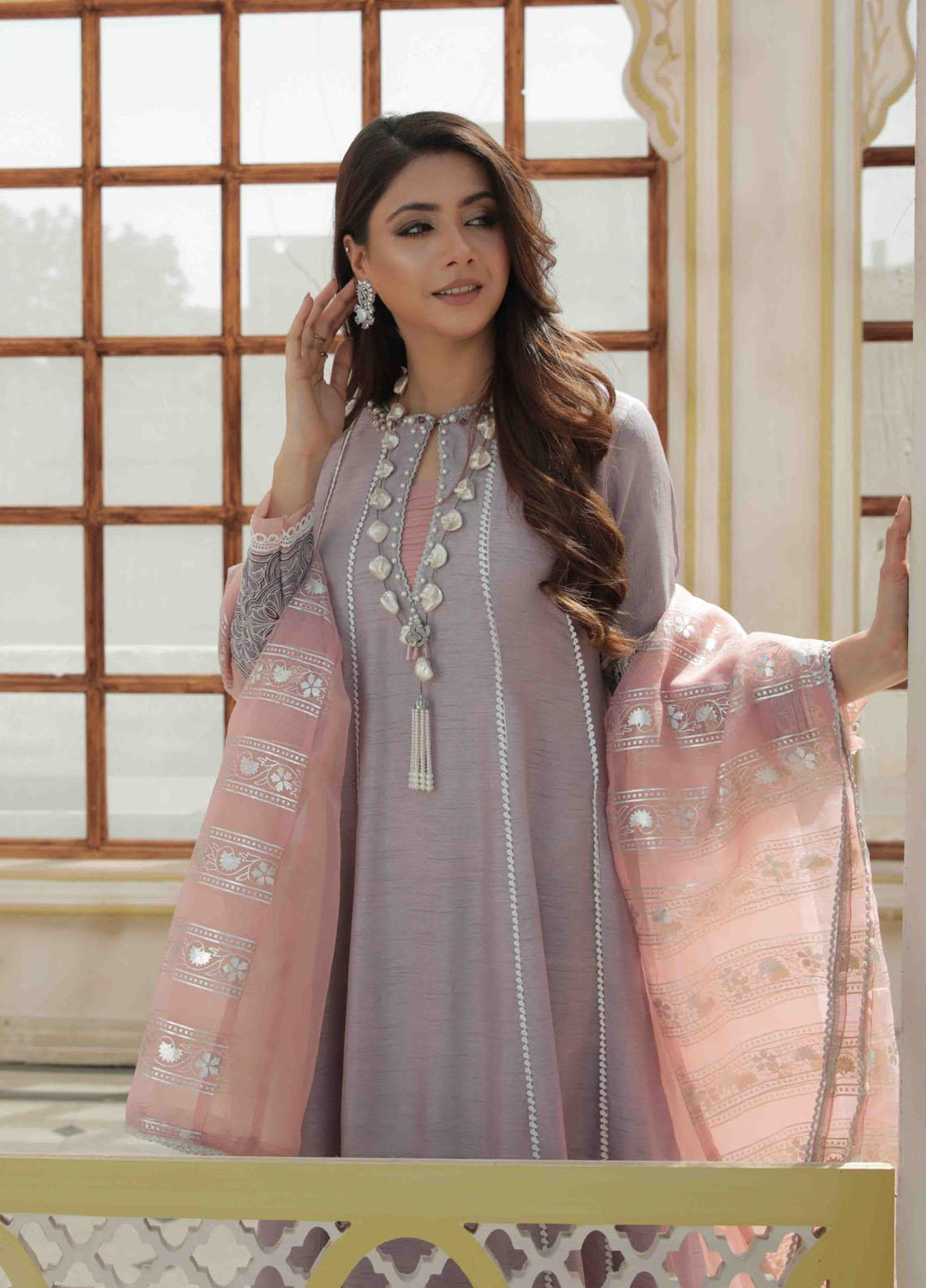 Mehak Yaqoob Ready to Wear Luxury Raw Silk 3 Piece Suit 02 Norah- Lavender