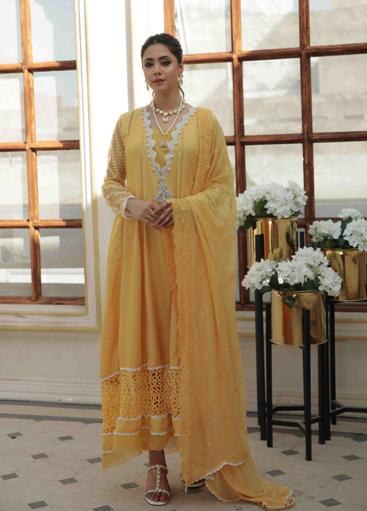 Mehak Yaqoob Ready to Wear Luxury Raw Silk 3 Piece Suit 04 Raya- Marigold