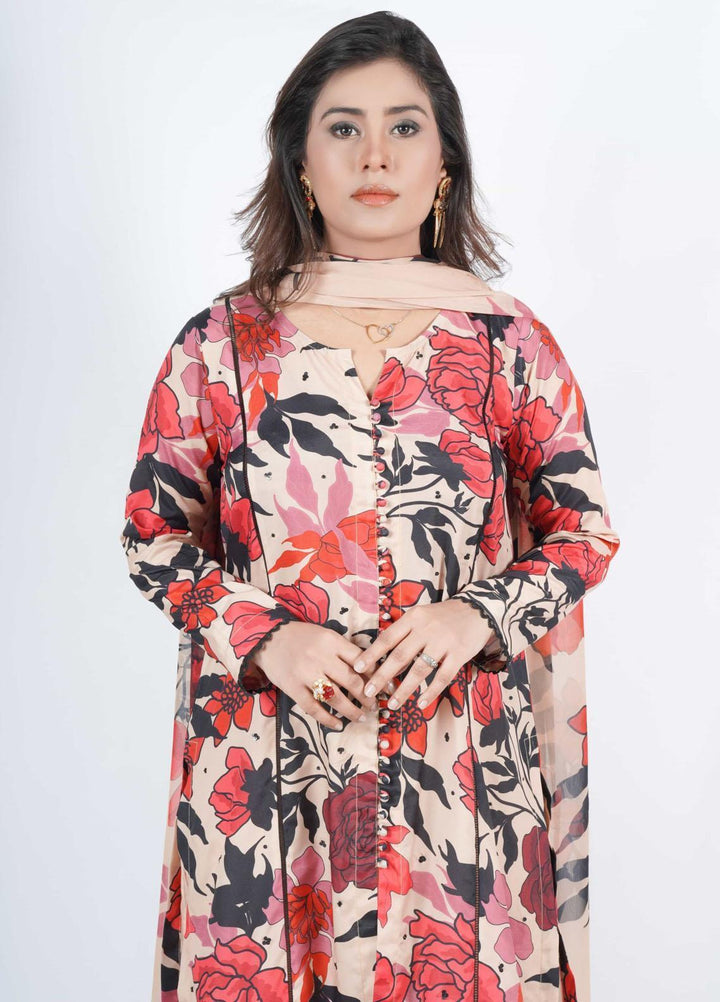 Vibgyor Fashion Pret Formal Silk 3 Piece Suit D4-C2-23S BLOSTMA SKIN