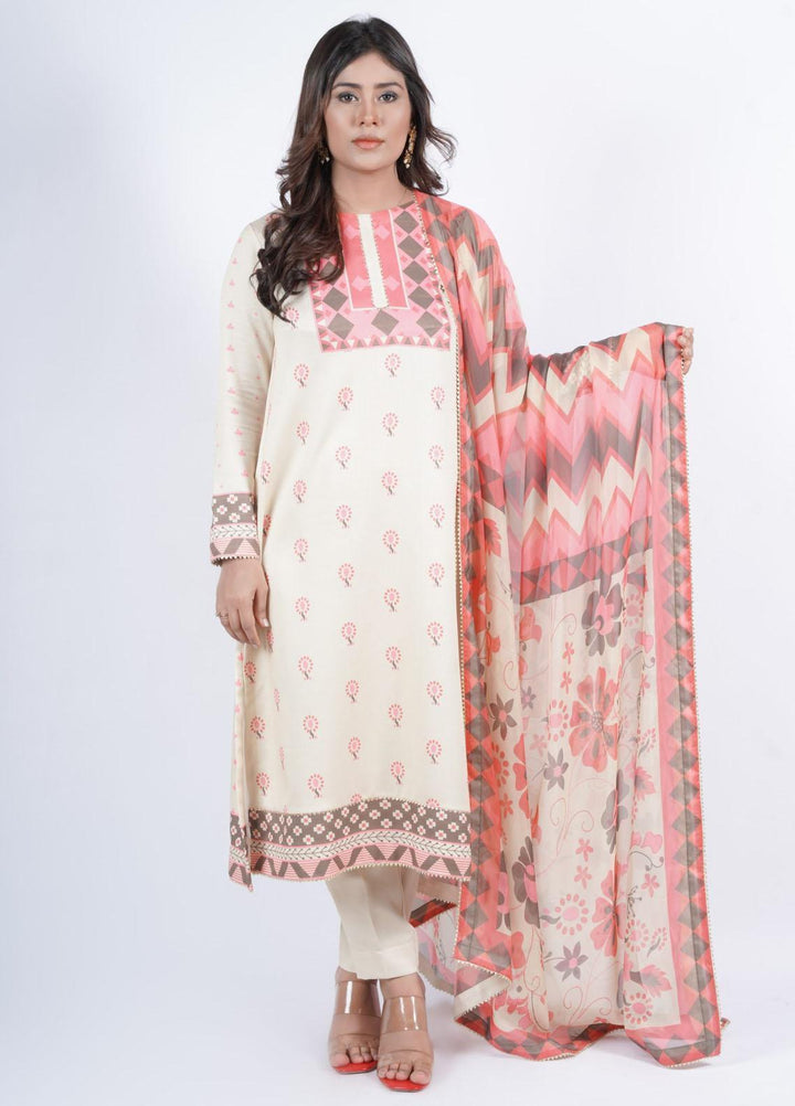 Vibgyor Fashion Pret Formal Corduroy 3 Piece Suit D9-C2-23S DAISY SKIN