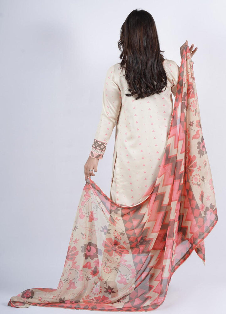 Vibgyor Fashion Pret Formal Corduroy 3 Piece Suit D9-C2-23S DAISY SKIN