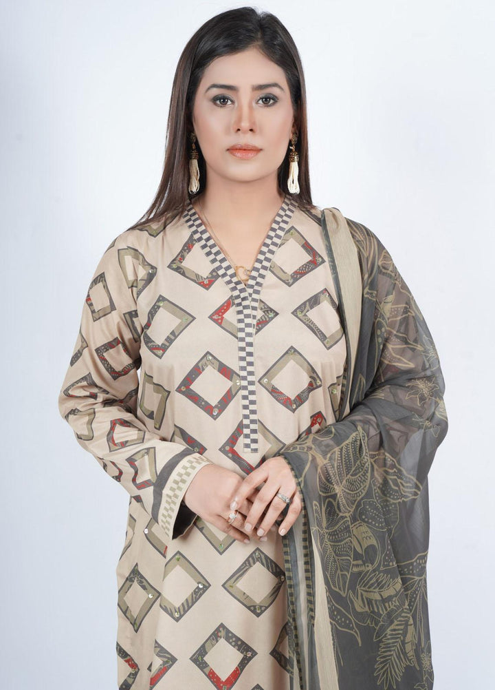 Vibgyor Fashion Pret Formal Silk 3 Piece Suit D5-C2-23S MARVEL TEA GREEN