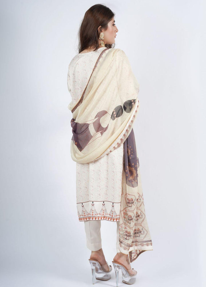 Vibgyor Fashion Pret Formal Corduroy 3 Piece Suit D7-23S SENORA MUGHAL SKIN