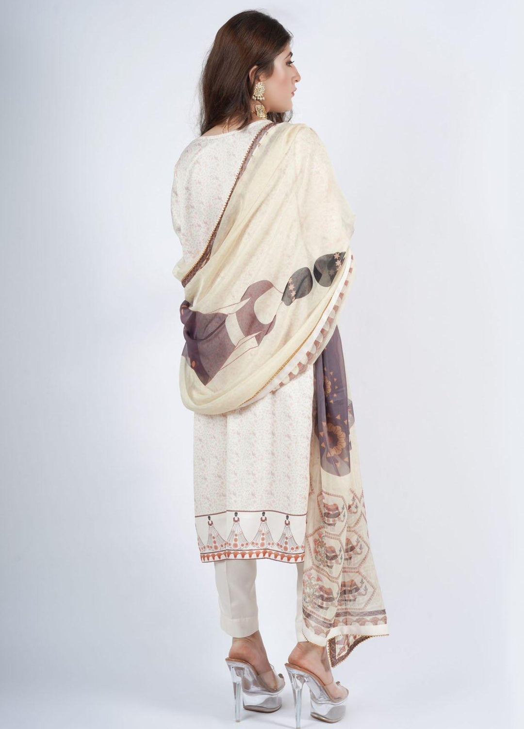 Vibgyor Fashion Pret Formal Corduroy 3 Piece Suit D7-23S SENORA MUGHAL SKIN