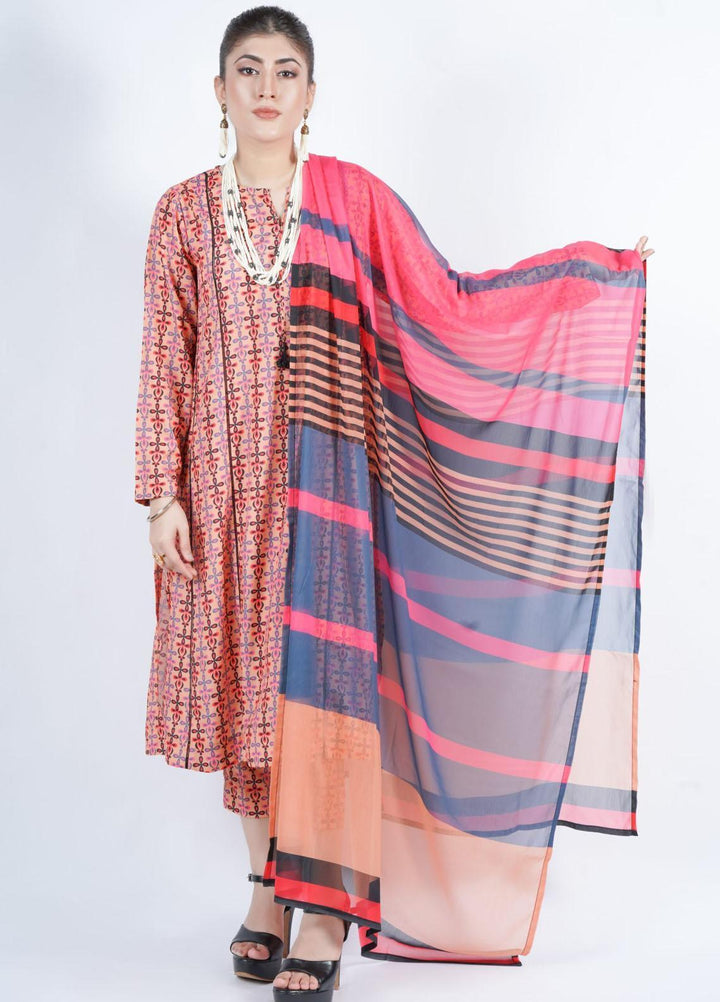 Vibgyor Fashion Pret Formal Silk 3 Piece Suit D2-C2-23S ZAIRA SKIN