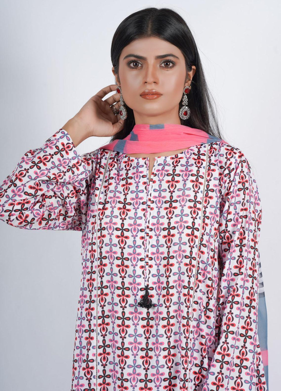 Vibgyor Fashion Pret Formal Silk 3 Piece Suit D2-C1-23S ZAIRA WHITE
