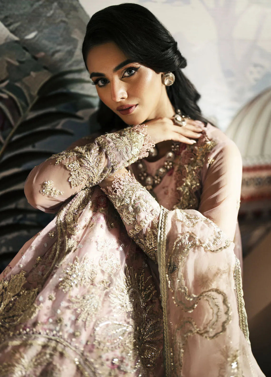 Inayat By AJR Embroidered Net Suit Unstitched 3 Piece AJR24I AFF-0 1 Begonia - Luxury Collection