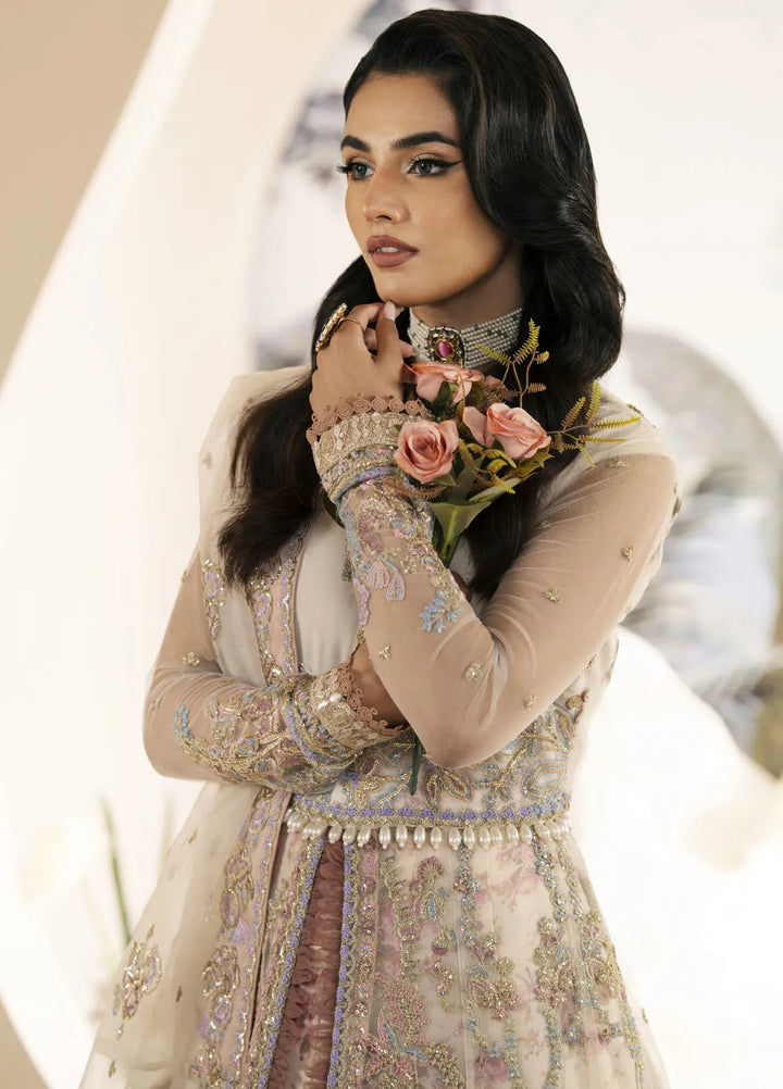 Inayat By AJR Embroidered Net Suit Unstitched 3 Piece AJR24I AFF-0 3 Amaryllis - Luxury Collection